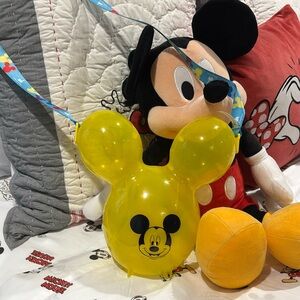 Disney Parks YELLOW Mickey Mouse Balloon Crossbody Bag Popcorn Holder